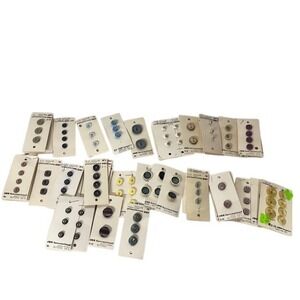 Vintage JHB International Buttons Bulk Lot Original Cards Assorted Sizes Colors